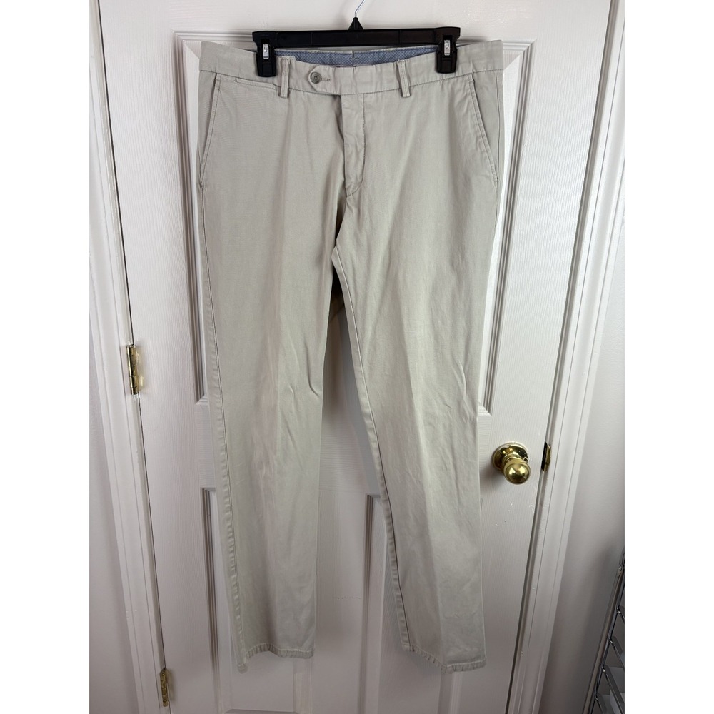 Ballin Atwater Pants Mens 35 Khaki Excellent Pima Cotton Modern Fit Chino